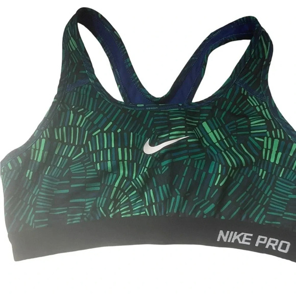 Nike Womens Padded Sports Bra Pro Dri-Fit Tidal Size Medium - Picture 1 of 4